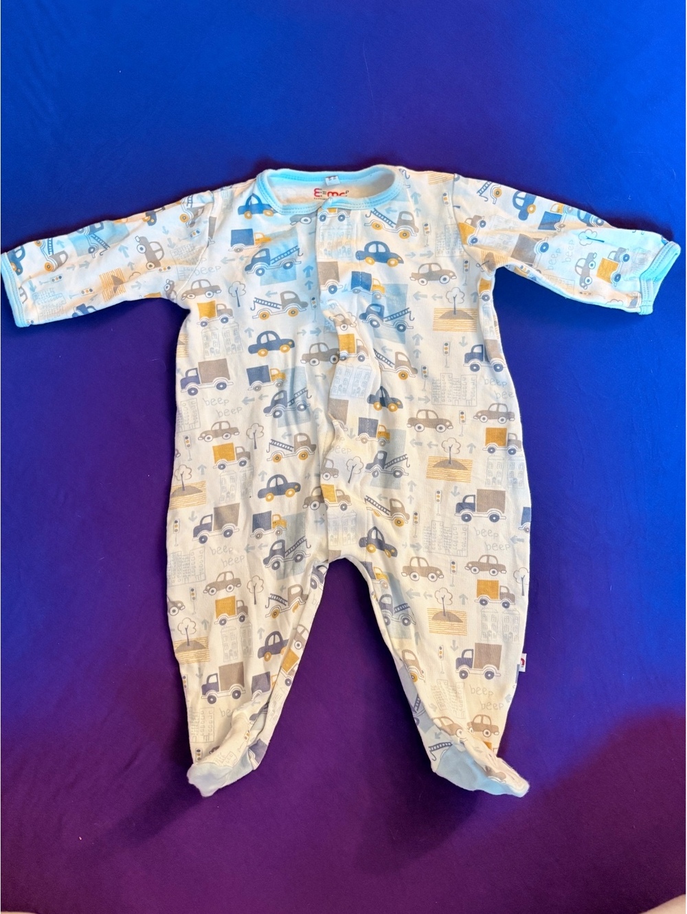 Magnetic Me Cotton vehicle print sleeper - 6-9 months